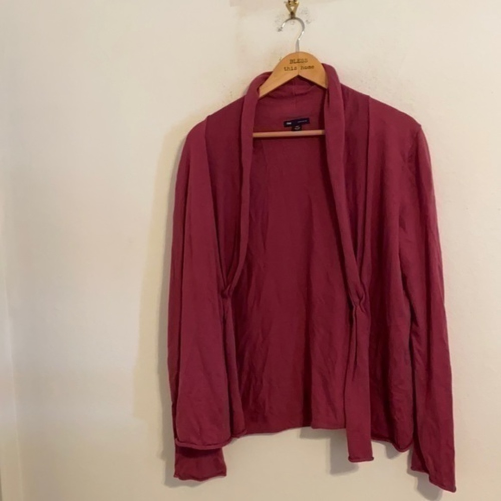 GAP SILK RED LONG SLEEVE SWEATER SIZE XL